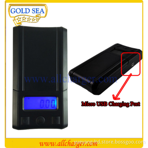 Rechargeable mini electric weighing scales USB charging Digital lab Balance